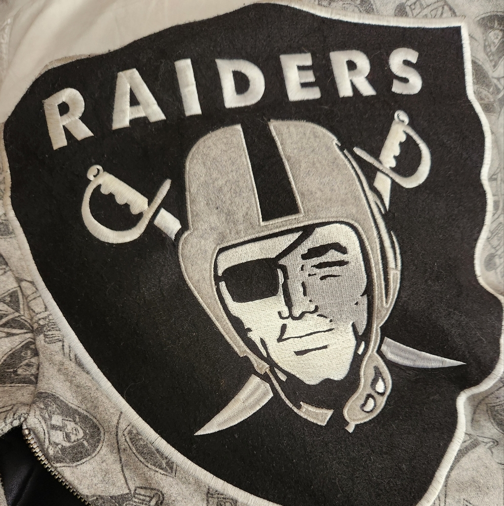 Vintage Raider Wool Letterman Jacket (M)